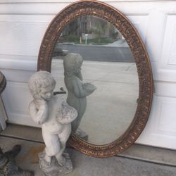 Large Oval Mirror …. Vintage 