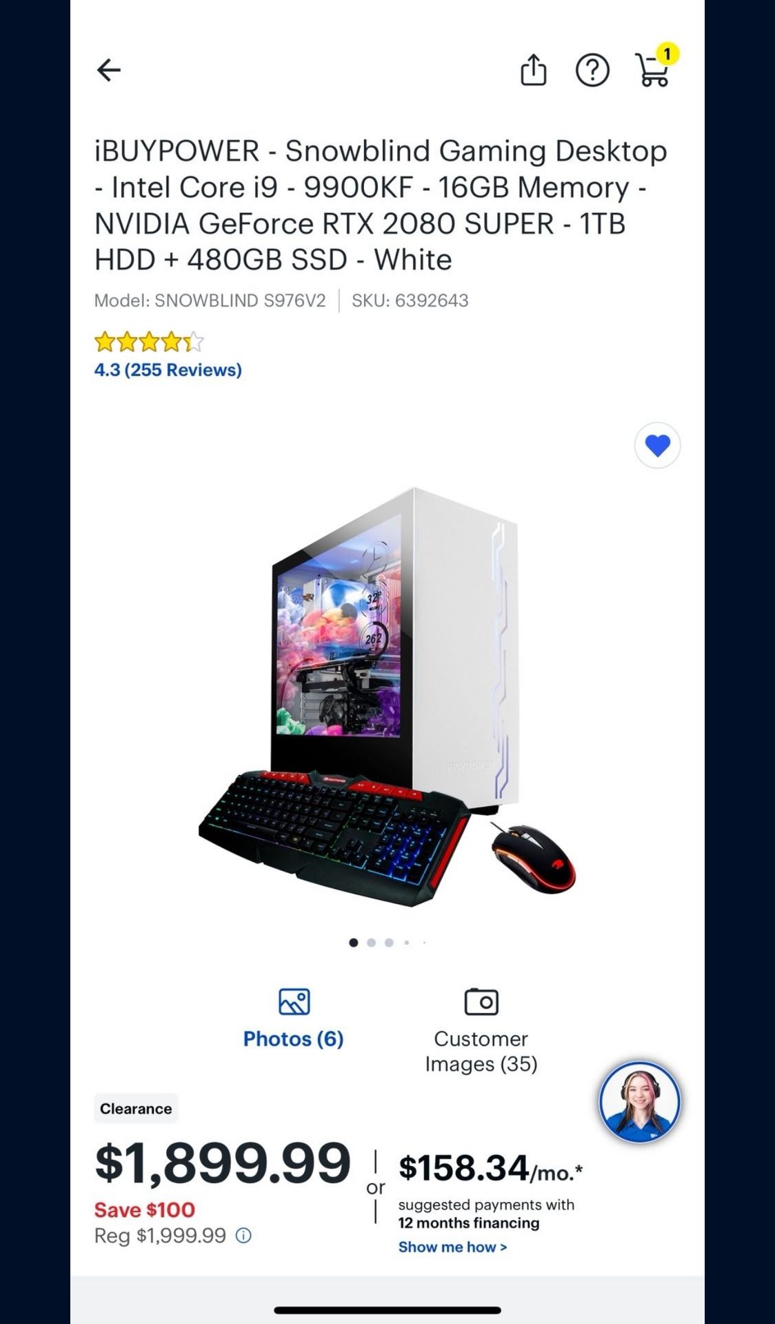 iBUYPOWER GAMING PC w/ accessories.