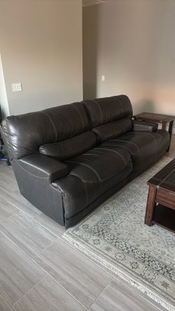 Leather Recliner Sofa