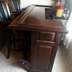 Mini Bar With Two High Bar Stools