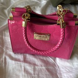 Bebe Hot Pink Leather Purse