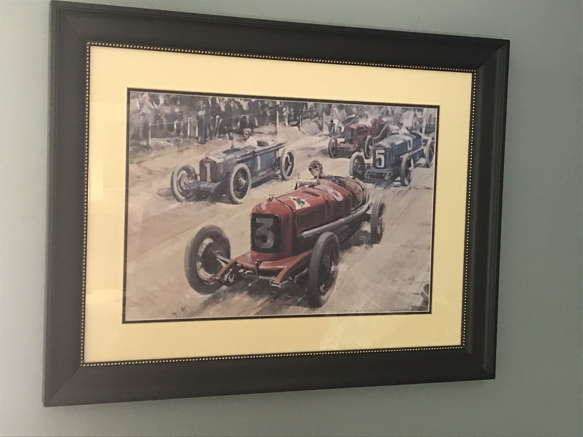 Classic race car print