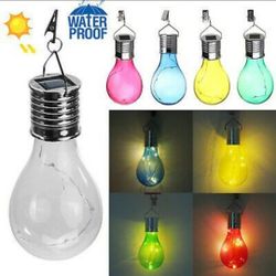 Colored Hanging LED Light Bulb Lights- Set of 5 Light Bulbs