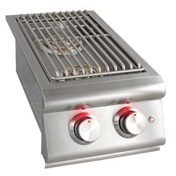  Blaze Premium LTE Built-In Natural Gas Stainless Steel Double Side Burner with Lid (Open Box)