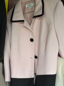 Ladies Jacket size 12black & white, pink & black, silvery grey