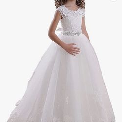 Brand: Abaowedding +* 571 Abaowedding Ball Gown Lace Up First Flower Communion Girl Dresses Size 12/13