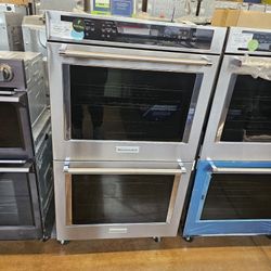 KitchenAid 30 Inch Wide Double Wall Oven Stainless Steel