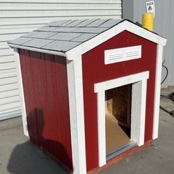 Solid wood dog house
