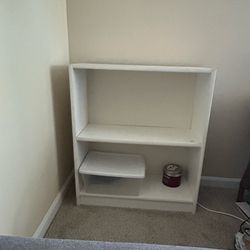 White book shelf