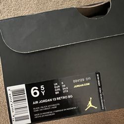 Jordan 13 Black Cat - Size 6.5Y