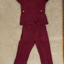Burgundy Scrub Size Small