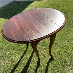 Timeless Round Table (drop Leaf Table) End Table, NOT A KITCHEN TABLE 