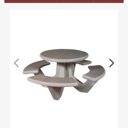 Concrete table with benches