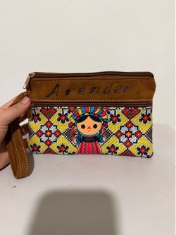 Hand made Mexican pouch bag