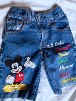 Custom Mickey Levi’s shorts