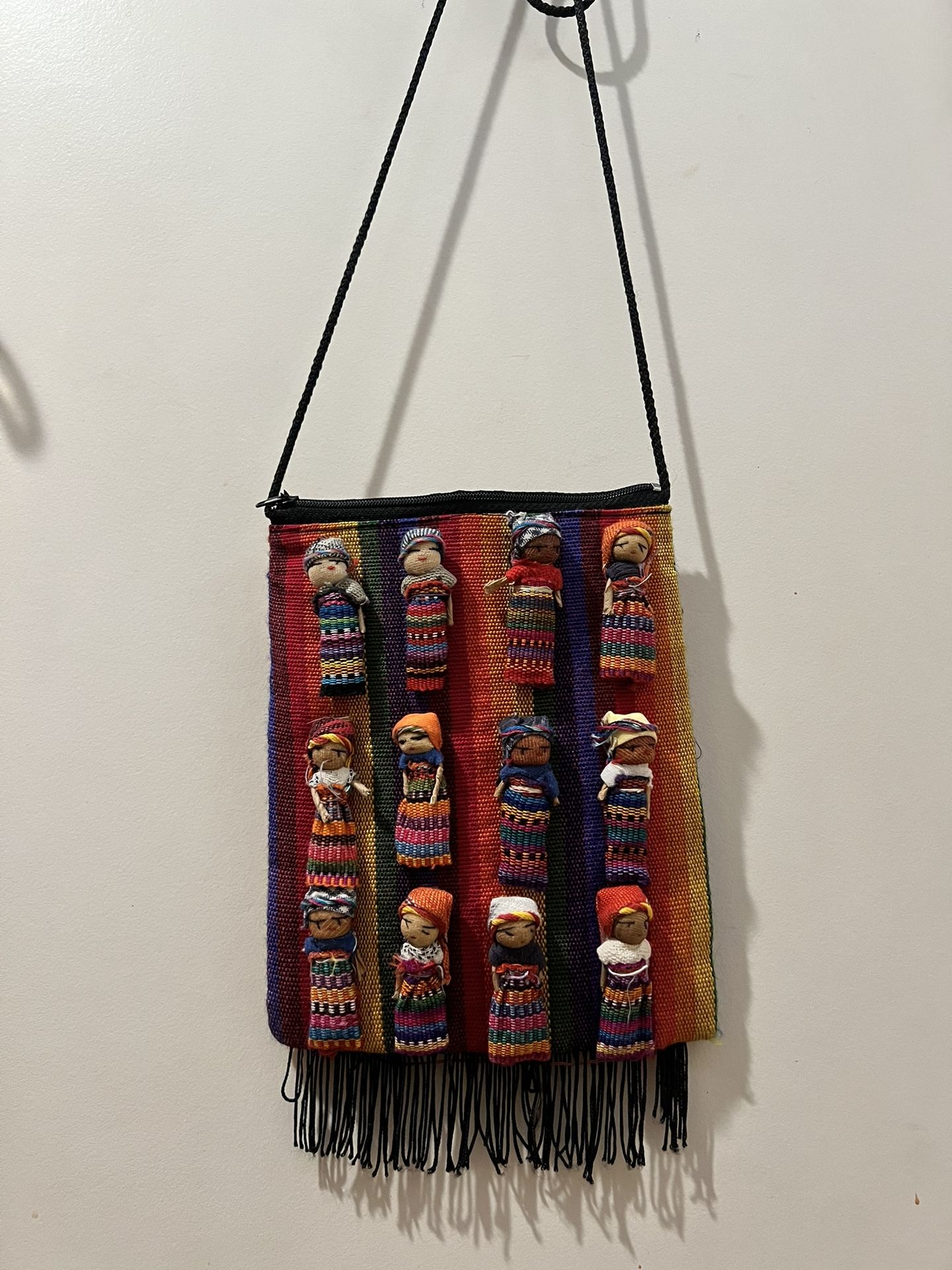 Colorful Handmade Doll bag. Unique and make a great gift. See pictures. Size 6,5x9 inches This vibrant handmade women bag features a unique design wi