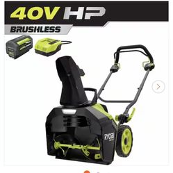 Brand New Ryobi Snow Blower With Charger And Battery 