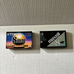 2 8mm Videotape Camcorder Cassettes
