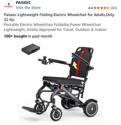 Paiseec Lightweight Folding Electric Wheelchair