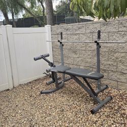 Weight Bench And Barbell Holder