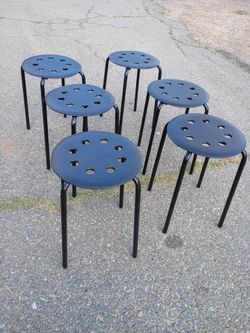 Black IKEA Stools