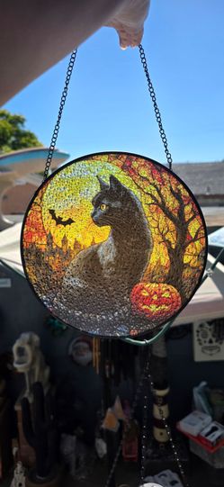 Halloween stained glass decor 🎃