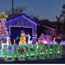 BRAND NEW..Tradder 6 Pcs Outdoor Christmas Decorations LED Letters Lights 18.5 x 12.6 Inches Jumbo H