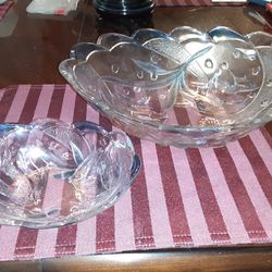 2 Pc. Carnival Glass Dish Set