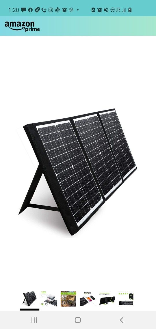 $100 PAXCESS 60W 18V PORTABLE SOLAR PANEL CHARGER