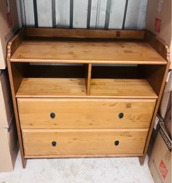 IKEA LEKSVIK Solid Pine Dresser / Storage Cabinet