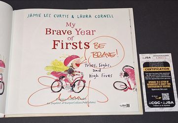 🔥Jamie Lee Curtis Signed Autographed Book My Brave Year Of Firsts JSA COA🔥