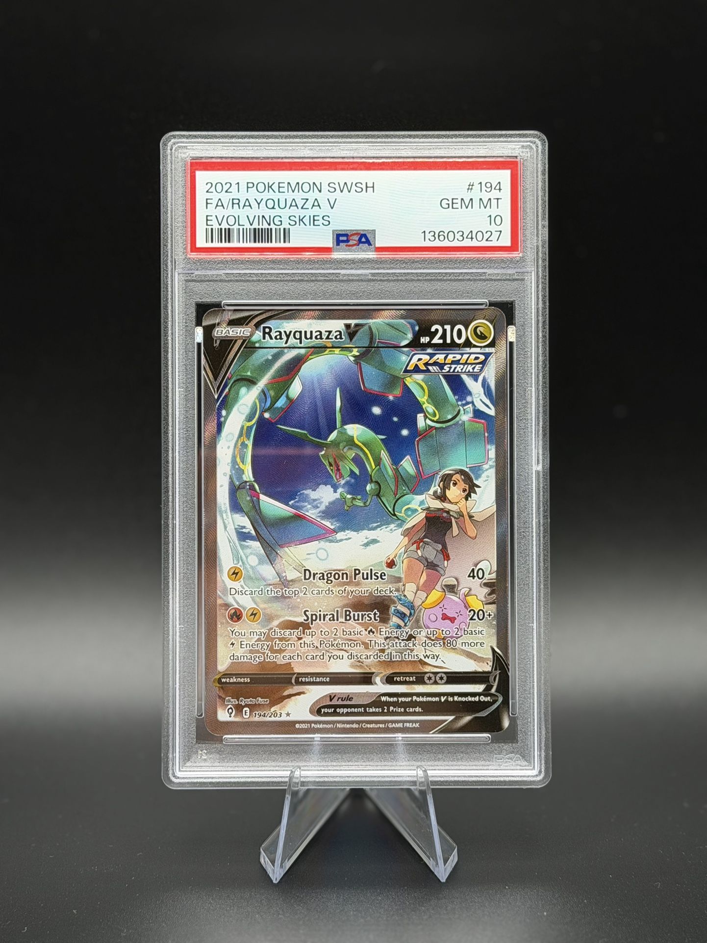 Pokemon Rayquaza V PSA 10