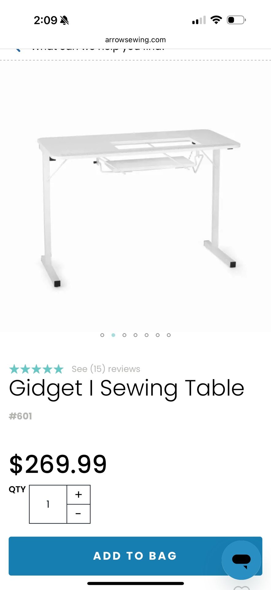 Arrow Gidget I Folding Sewing Table
