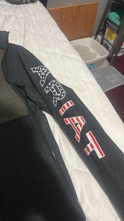 Ariat Black Zip-Up Jacket American Flag Logo