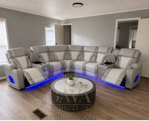 🔥 Nueva Sala Reclinable en Esquina con Bluetooth y LED 🔥 💥 ¡Convierte tu sala en un cine en casa! ✅ Totalmente nueva, en caja ✅ Asientos reclinab