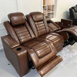 HOT DEAL 🤝 BRAND NEW 👌Backtrack Chocolate Power Reclining Sofa 🎀 OTHER COLOR AVAİLABLE 