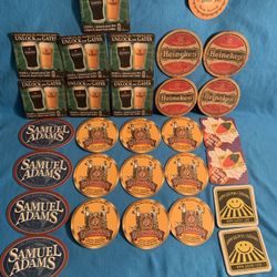 Vintage Beer Coaster Lot (29 pcs) - Guinness St. Patrick’s, Samuel Adams, Rare Beermann’s Beer Werks, Heineken & More!