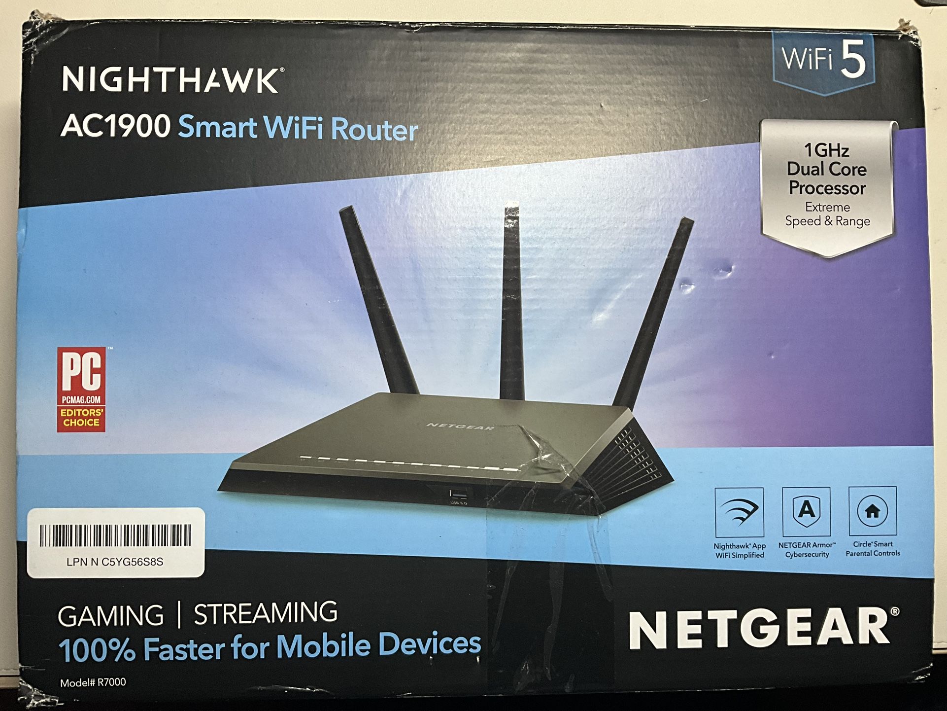 NETGEAR Nighthawk AC1900 Smart WiFi Router Gaming