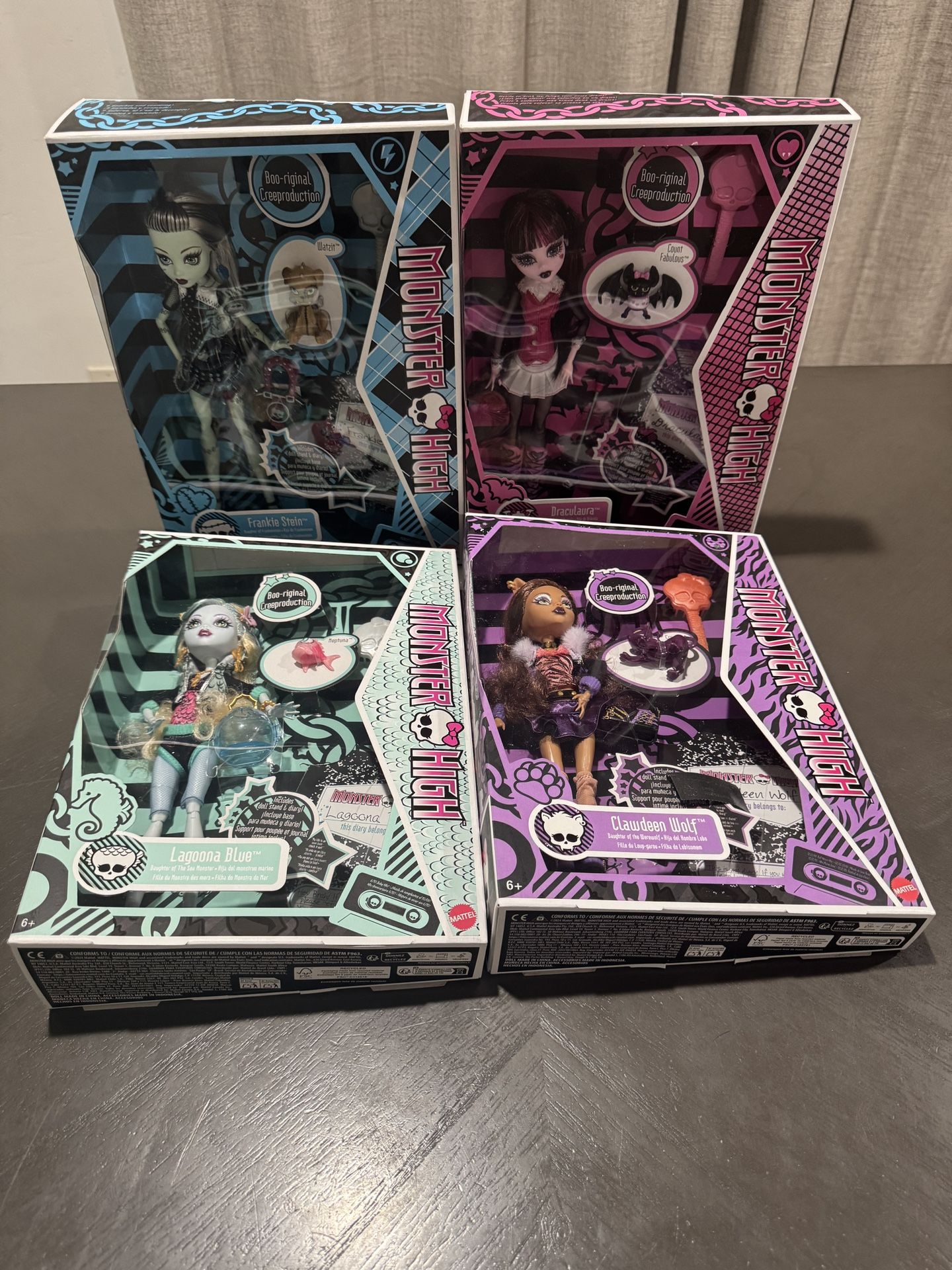 2024 Monster High Reproduction Doll FRANKIE DRACULAURA CLAWDEEN LAGOONA