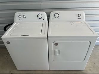 Amana top load electric wash set and dryer set