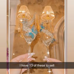Anais Candle Flute Champagne Glasses 
