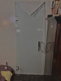 Beautiful frameless hinged shower door