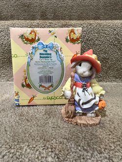 My Blushing Bunnies  Let's Brew up some Halloween Fun   Witch M0/138 Enesco 1999