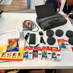 Canon BJC-55 Bubble Jet Printer, Portable Extra Cartridges & Scanner