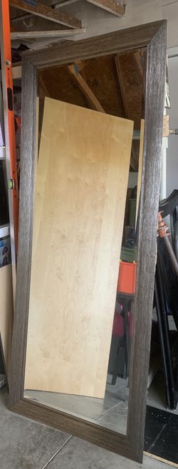 Large Framed Mirror 76”x30”