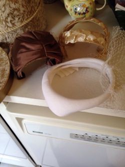 Vintage hats and hat box