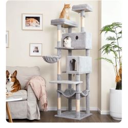 Ouritsu Cat Tree, 73.6 inch Tall Cat Climbing Tower