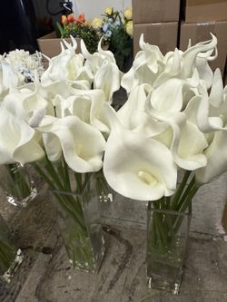 Lily In Vase With Fake Water 6vase 