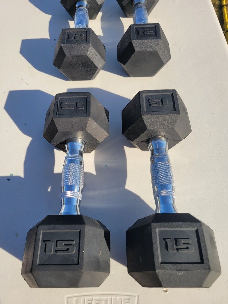 Weight Dumbbell 15 and 12 Pounds $35 Each Pair