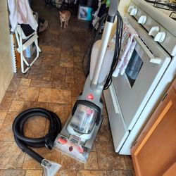 Hoover Shampooer Has Holes And Attachments To It In Good Condition